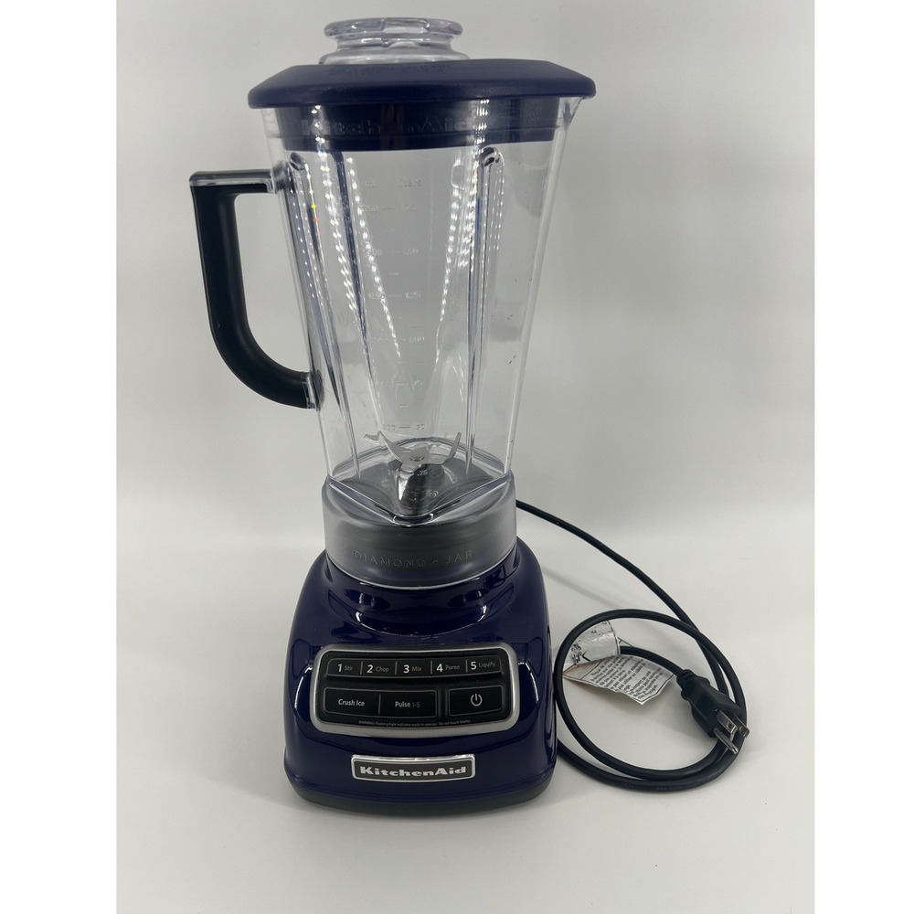 KitchenAid KSB1575QBU Diamond 5-Speed Blender Cobalt Blue 60oz BPA-Free Jar
